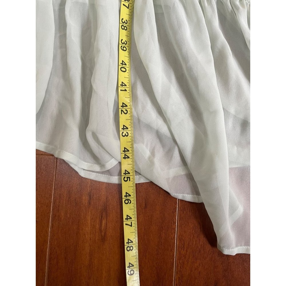 Vero Moda Pastel Midi Dress Ruffle Tiered Mint Green Lined Dress Size L - Picture 10 of 14